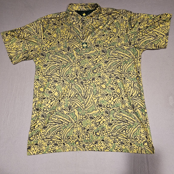 Pins & Aces Other - Pins & Aces Masters Augusta National Yellow & Green Shirt Size 2XL
